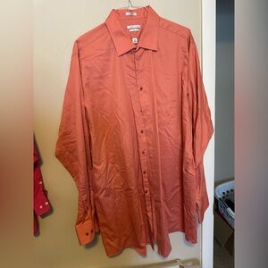 Van Heusen Men's Casual Shirt - Burnt Orange